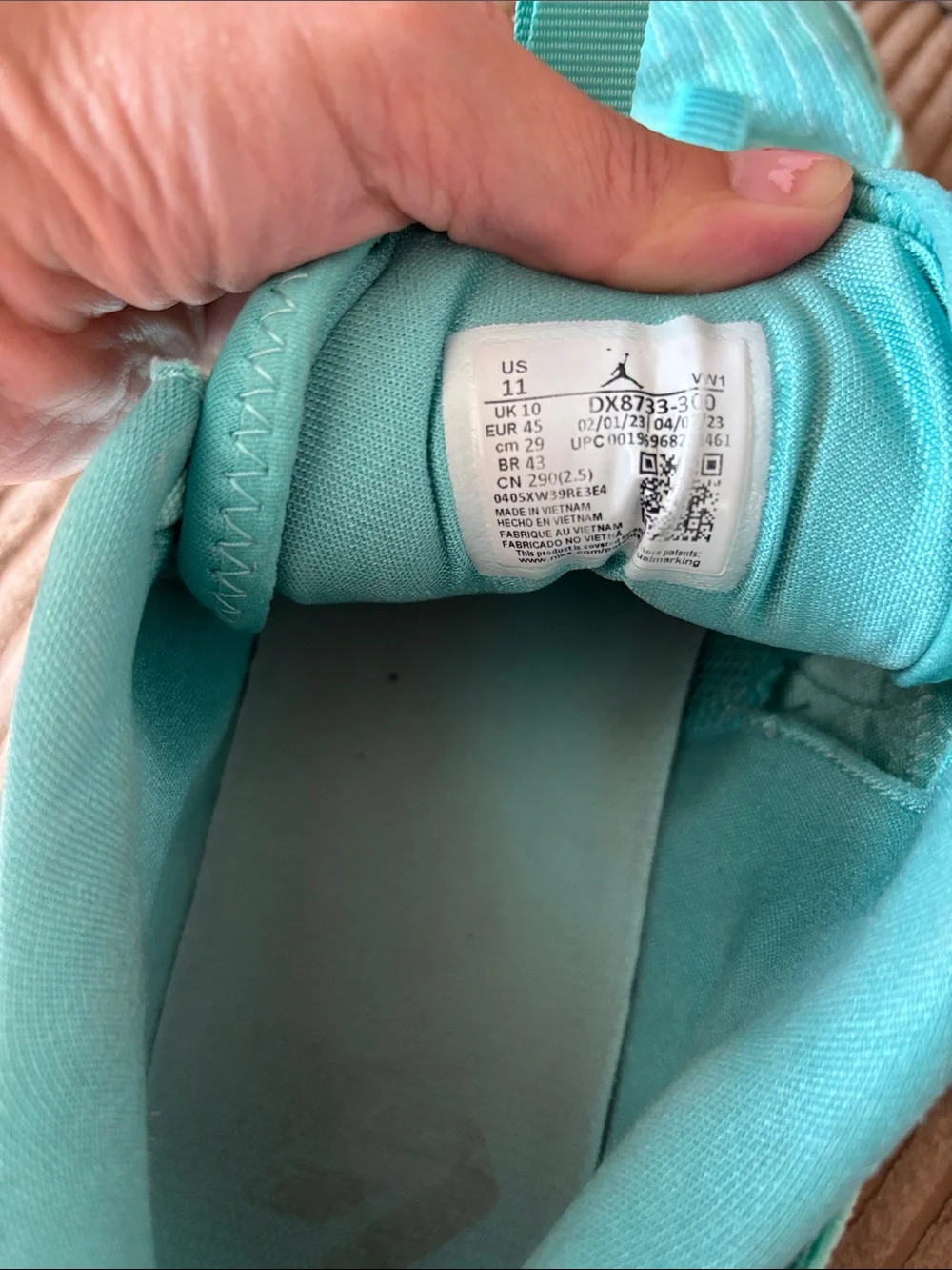 Jordan Teal Low-Top Sneaker